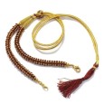 1 Pc Metal Beads Pendant Dori Maroon
